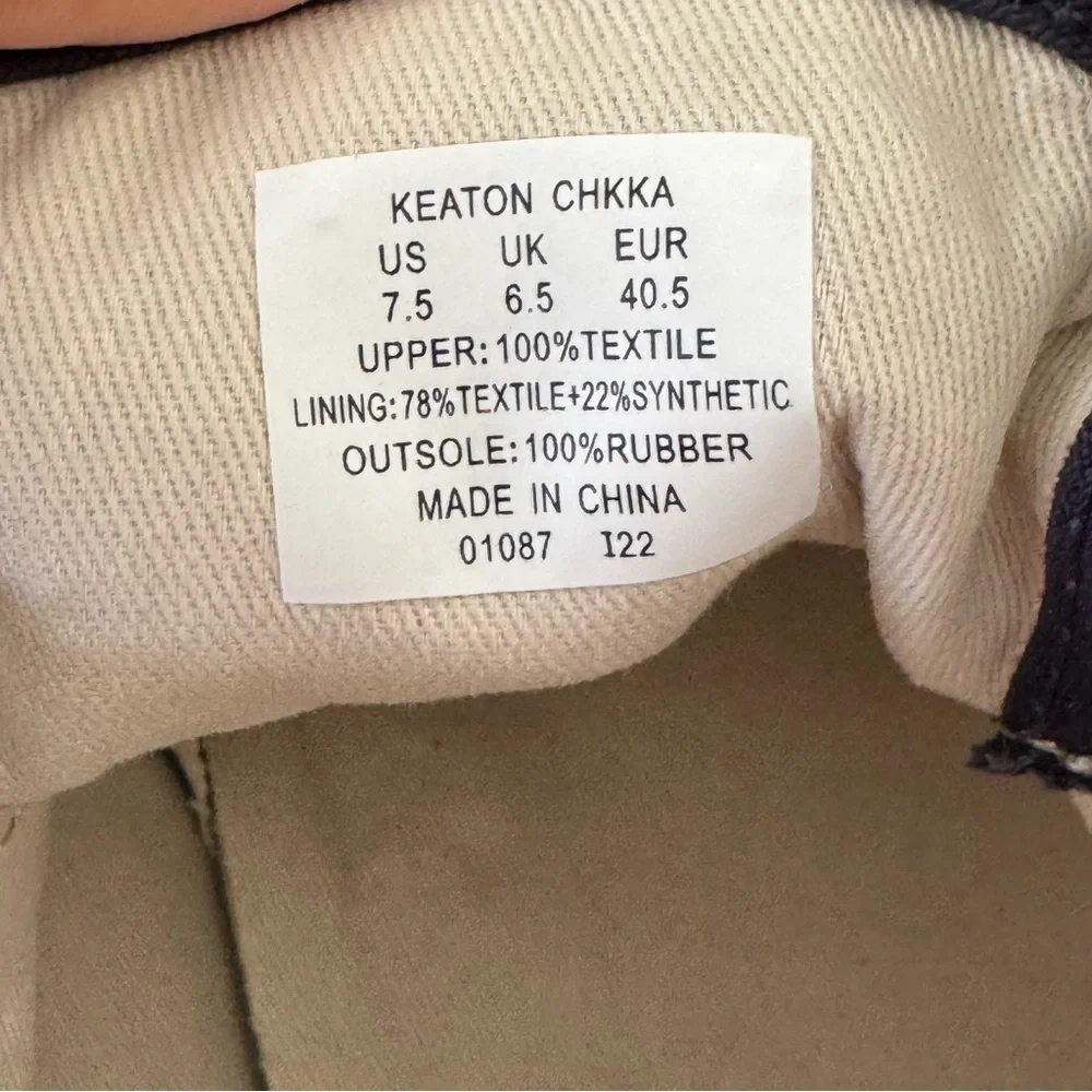 Polo Ralph Lauren Men Blue Keaton Chukka Boot canvas Sneakers size 7.5 NWT